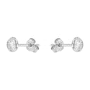 AMOR women's stud earrings, rhodium-plated 925 sterling silver, view 5