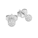 AMOR women's stud earrings, rhodium-plated 925 sterling silver, view 3