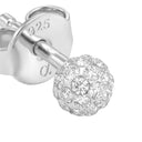 AMOR women's stud earrings, rhodium-plated 925 sterling silver, view 4