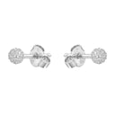 AMOR women's stud earrings, rhodium-plated 925 sterling silver, view 5