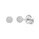 AMOR women's stud earrings, rhodium-plated 925 sterling silver, main image