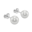 AMOR women's stud earrings, rhodium-plated 925 sterling silver, view 3