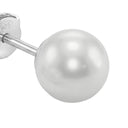 AMOR women's stud earrings, rhodium-plated 925 sterling silver, view 4
