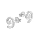 AMOR women's stud earrings, rhodium-plated 925 sterling silver, view 3