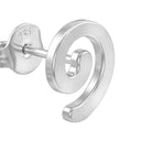 AMOR women's stud earrings, rhodium-plated 925 sterling silver, view 4