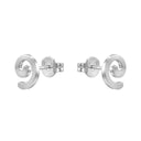 AMOR women's stud earrings, rhodium-plated 925 sterling silver, view 5