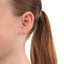 AMOR Ohrring (Ohrstecker) Damen, 925 Silber rhodiniert, Motiv Schildkröte, Ansicht 2
