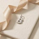 AMOR unisex pendant, rhodium-plated 925 sterling silver, letter B, view 12