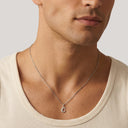 AMOR unisex pendant, rhodium-plated 925 sterling silver, letter C, view 16