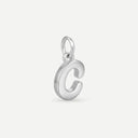 AMOR unisex pendant, rhodium-plated 925 sterling silver, letter C, main image