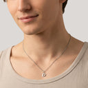 AMOR unisex pendant, rhodium-plated 925 sterling silver, letter D, view 21