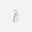 AMOR unisex pendant, rhodium-plated 925 sterling silver, letter E, main image