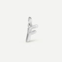 AMOR unisex pendant, rhodium-plated 925 sterling silver, letter F, main image
