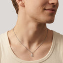 AMOR unisex pendant, rhodium-plated 925 sterling silver, letter G, view 36