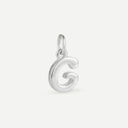 AMOR unisex pendant, rhodium-plated 925 sterling silver, letter G, main image