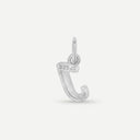 AMOR unisex pendant, rhodium-plated 925 sterling silver, letter I, back