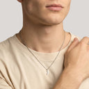 AMOR unisex pendant, rhodium-plated 925 sterling silver, letter J, view 51