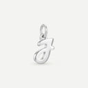 AMOR unisex pendant, rhodium-plated 925 sterling silver, letter J, main image