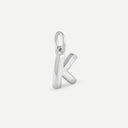 AMOR unisex pendant, rhodium-plated 925 sterling silver, letter K, main image
