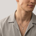 AMOR unisex pendant, rhodium-plated 925 sterling silver, letter L, view 61