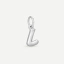 AMOR unisex pendant, rhodium-plated 925 sterling silver, letter L, main image