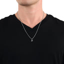 AMOR unisex pendant, rhodium-plated 925 sterling silver, letter M, view 66