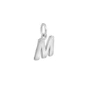 AMOR unisex pendant, rhodium-plated 925 sterling silver, letter M, main image