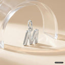 AMOR unisex pendant, rhodium-plated 925 sterling silver, letter M, view 69
