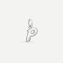 AMOR unisex pendant, rhodium-plated 925 sterling silver, letter P, main image