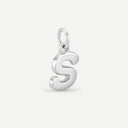 AMOR unisex pendant, rhodium-plated 925 sterling silver, letter S, main image