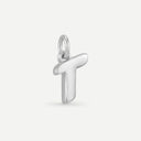 AMOR unisex pendant, rhodium-plated 925 sterling silver, letter T, main image