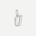 AMOR unisex pendant, rhodium-plated 925 sterling silver, letter U, main image