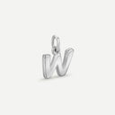 AMOR unisex pendant, rhodium-plated 925 sterling silver, letter W, main image