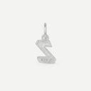 AMOR unisex pendant, rhodium-plated 925 sterling silver, letter Z, back
