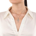 AMOR Anhänger (Halskette) Unisex, 925 Silber rhodiniert, Motiv Kreuz, Ansicht 2