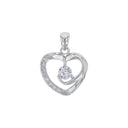 AMOR Anhänger (Halskette) Damen, 925 Silber rhodiniert, Motiv Herz, Zirkonia weiß, Hauptbild