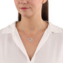 AMOR Halskette Damen, 925 Silber rhodiniert, Motiv Herz, Zirkonia weiß, Ansicht 2