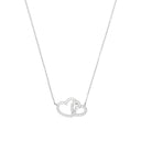 AMOR Halskette Damen, 925 Silber rhodiniert, Motiv Herz, Zirkonia weiß, Hauptbild