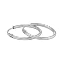 AMOR women's hoop earrings, rhodium-plated 925 sterling silver, view 4