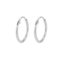 AMOR women's hoop earrings, rhodium-plated 925 sterling silver, view 5