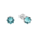 AMOR Ohrring (Ohrstecker) Damen, 925 Silber rhodiniert, Preciosa türkis, Hauptbild