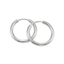 AMOR women's hoop earrings, rhodium-plated 925 sterling silver, view 3