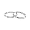 AMOR women's hoop earrings, rhodium-plated 925 sterling silver, view 4