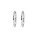 AMOR women's hoop earrings, rhodium-plated 925 sterling silver, view 5