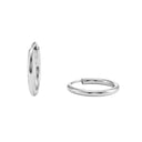AMOR women's hoop earrings, rhodium-plated 925 sterling silver, main image