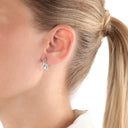 AMOR Ohrring (Creolen) Damen, 925 Silber rhodiniert, Ansicht 2
