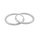 AMOR women's hoop earrings, rhodium-plated 925 sterling silver, view 3