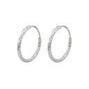 AMOR women's hoop earrings, rhodium-plated 925 sterling silver, view 5