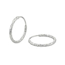 AMOR women's hoop earrings, rhodium-plated 925 sterling silver, main image