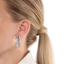 AMOR Ohrring (Creolen) Damen, 925 Silber rhodiniert, Ansicht 2